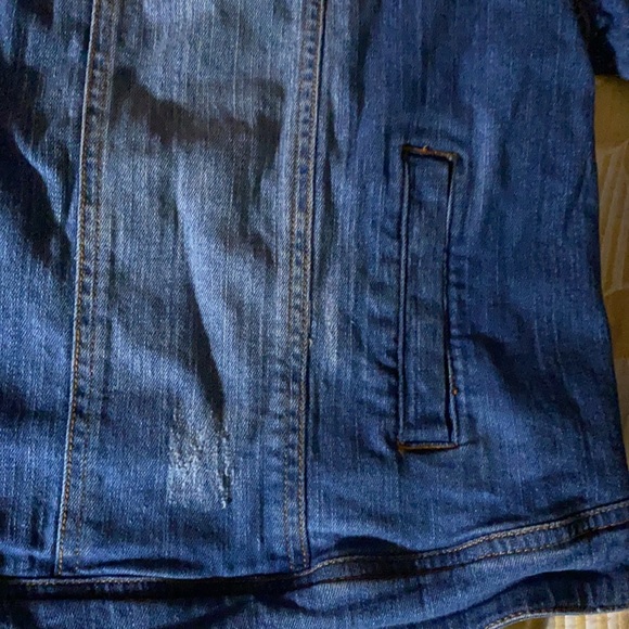 Aztec Distressed look denim jacket plus size 2x - Picture 5 of 12